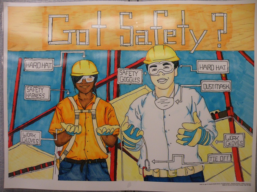 Industrial Safety Poster Drawing