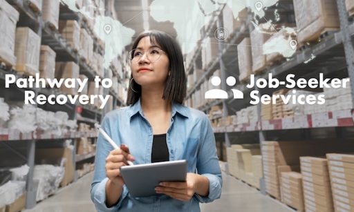 Young attractive asian manager woman looking, picking, replemishment, receiving inventory at store warehouse in warehouse management system concept. Smart ERP with iot for inventory management.